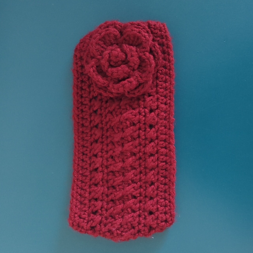🍁 Knitted Headband with Flower